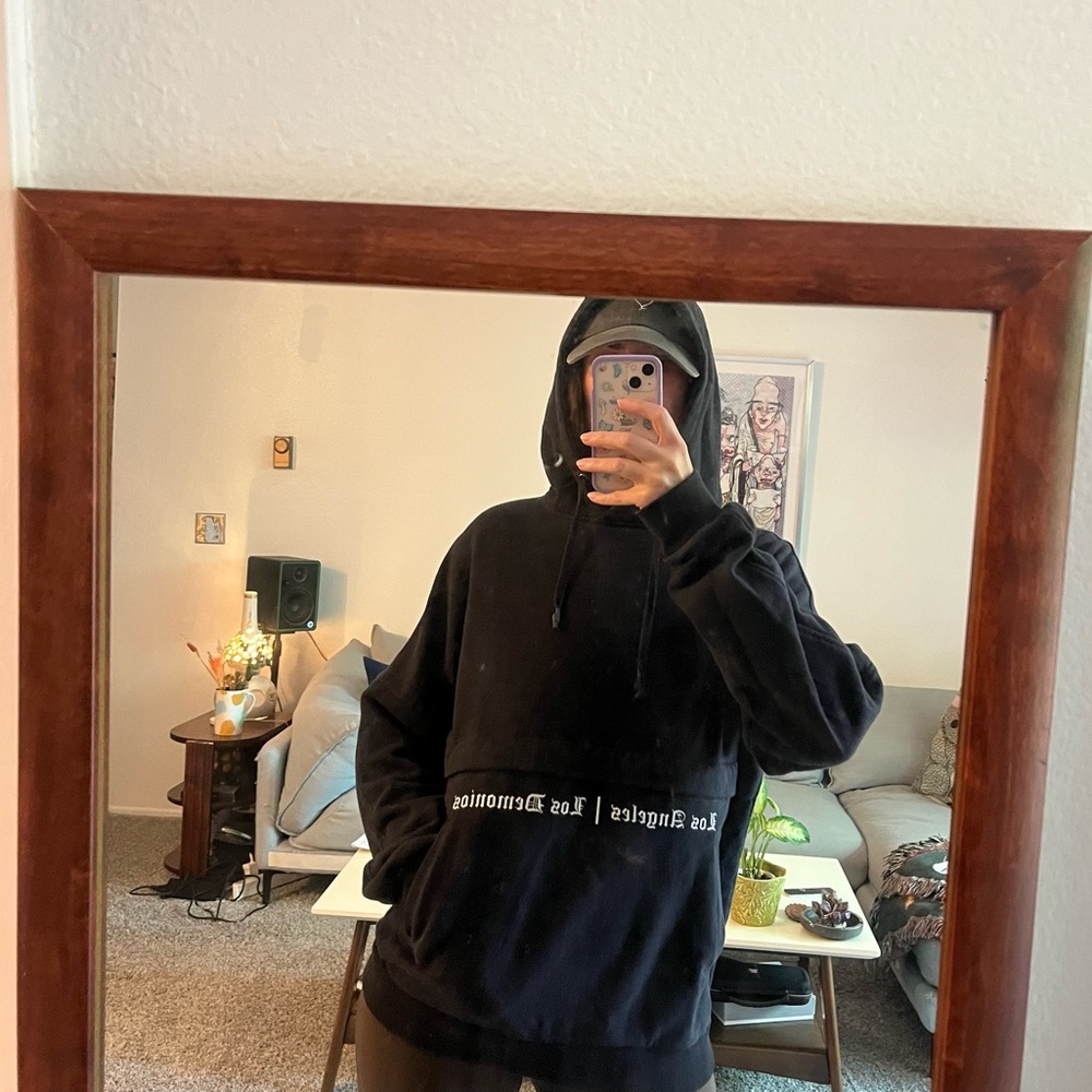 Black Graphic Hoodie